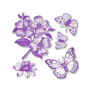 Sizzix Framelits Butterflies #3 set #657773 Retail $24.99 WOW 5 DIES, 5 STAMPS!