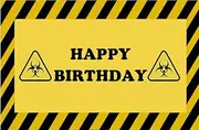 Quarantine Isolation Personalised Birthday Party Banner Backdrop Decoration b. 125cm x 150cm (4ft x 5ft)