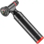 Tyre Pump with Pressure Gauge, Air Pump for Tyres, Hand Pump for Multipurpose Bikes Tire Pump for Bicycles, Powerful Air Pump for Tyres, Tire Inflator for