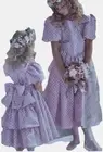 1980s Bridesmaid Dress Tiered Bustle Puff Sleeve Sewing Pattern Butterick 3032