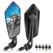 8/10mm Motorcycle View Side Mirrors Pair For Honda VTX1300C Valkyrie 1500 1800
