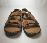 Sz 12 Brix Men's Sandals. Brown Leather Model Alaska 09. New