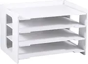 [ZLHETWT] Paper Storage Holder,File Organizer,Document Holder Notched Design Robust Paper Organizer Space Saving Desktop Organizer Sortable File Organizer Ideal ffor Office School Desktop (style2)