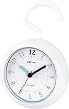 OSTAR Waterproof Bathroom Shower Clock, Analog Quartz Clock Hanging Stand Dual Purpose, One AA Battery Operated 4.72 inch Round Size