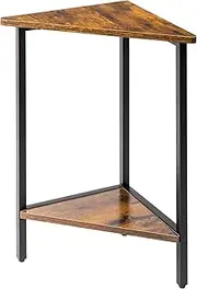 Small Space Corner Table - Living Room Accent Table - Triangle Nightstand