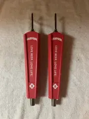 2 Harpoon Love Beer Love Life Beer Tap Handle Rare HTF Man Cave Bar Pub 14” Tall