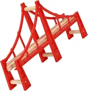 Wooden Train Track Bridge Model Toys Set Educational Playset for Boys and Girls Age 3 Christmas Idea