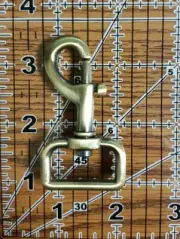Swivel Snap Hook w/Bolt & 1" Eye Antique Brass
