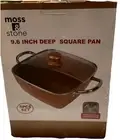 Moss & Stone Copper 5 Piece Set Chef Cookware, 9.6” Non Stick Pan, Deep Square