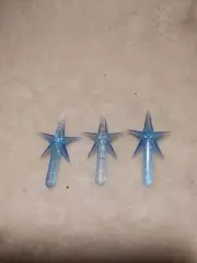 3 Pack Small Blue Modern Stars For Ceramic Christmas Tree