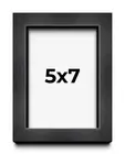 5x7 Shadow Box Frame Grey Charcoal Black | 0.875 Inches Deep | Solid Wood Shadow