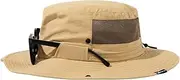 [TOP-EX] XL/XXL Sun Hat Men's Waterproof Sun Protection Hat with Sunglasses Holder Wide Brim Outdoor Trekking Hat with Neck Protection Safari Summer Hat Foldable, 94603_Khaki, M/L