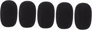 minkissy 5Pcs Gooseneck Microphone Covers Durable Black Sponge Windscreen Protectors for Mic Moisture Wind Resistant for Streaming and Recording