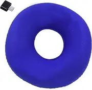 Generic Inflatable Butt Pillow for Tailbone Pain Relief, Pillow Flocked Fabric Air Pillow for The Home, Office, Ultralight Inflatable Pillow for Hiking, Camping Type-C Convertor (Blue)