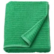 VÅGSJÖN bath sheet, bright green, 100x150 cm