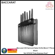 Baccarat iD3 Samurai Sakai Knife Block 7 Piece Black *AU STOCK*Free Express Post
