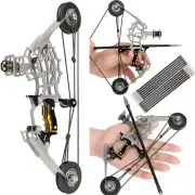 8.8" Mini Compound Bow Kit Arrows Shooting Target Archery Toy Gift Game Bow