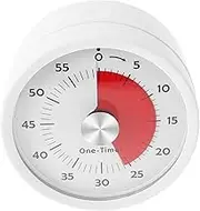 UKQRRTC Visual Timer, 60 Minutes Magnetic Countdown Timer, Compact Desk Timer, No Ticking Kids Visual Countdown Timer for Cooking Fitness Studying Working