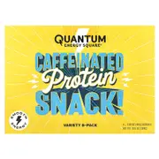 Quantum Energy Square, Caffeinated Protein Snack, Variety , 8 Squares, 1.69 oz (48 g) Each