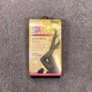 Spanx Star Power Shaping Tights Womens E Black Ribbed Row Pattern Tummy Control