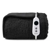 Dreamaker Teddy Fleece Boucle Style Heated Throw Charcoal 160x130cm