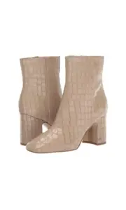 Sam Edelman Women's Fawn Booties Size 6.5M Chai Croc Patent