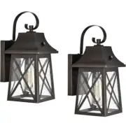 13.25" Dusk to Dawn Outdoor Lighting 2 Pack, Oil Rubbed Bronze Exterior Light...