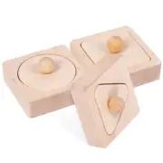 Geometric Shape Matching Toys Wood Sorter Game Child Children Sorting Blocks
