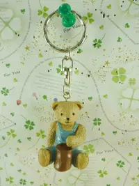 在飛比找樂天市場購物網優惠-【震撼精品百貨】泰迪熊 Teddy Bear 鑰匙圈-坐姿-