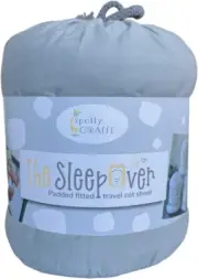 Sleepover Padded Fitted Travel Cot Sheet (Grey)
