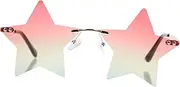 [FOYTOKI] 1 Pair Sunglasses Disco Party Eyeglasses Frameless Glasses for Men Mens Glasses Pentagram Sun Glasses Xmas Party Star Party Glasses Heart Glasses Woman Fashionable Pc