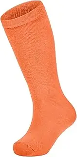 [American Trends] Toddler Baseball Socks Kids Athletic Tube Socks Soccer Socks Girls Boys Softball Socks Youth Knee High Socks, 1 Pack Deep Orange, Medium