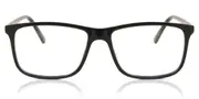 Rectangle Full Rim Plastic Men's Glasses Online Black Size 56 - Lenses Included - Private Health Rebate - Blue Light Block - SmartBuy Collection