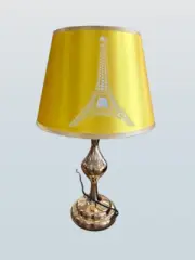 Golden Color Base with Golden Yellow Eiffel Tower Top Table Lamp
