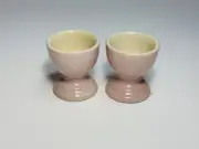 Le Creuset Egg Cup Holder Stoneware Chiffon Pink Rare Set of 2 Egg Cups New NWT