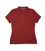 BARBOUR WOMENS 5 BUTTON POLO SHIRT IN CAMELIA