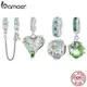 Bamoer 925 純銀綠色系列魔法生命之樹安全鏈 DIY 珠子時尚首飾禮物女