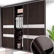 Thickened Imitation Wood Grain Stickers, Old Furniture Renovation Cabinet Closet Cabinet Door Stickers Desktop Waterproof self-Adhesive Wood Color Wallpaper(R005,60cmx10m)