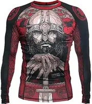 [Hardcore Training] Viking 3.0 Men's Rash Guard Compression Long Sleeve MMA No-Gi Tight BJJ Grappling Base Layer Fitness