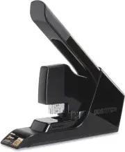 EZ Squeeze 130 Sheet Flat Clinch Heavy Duty Stapler, Reduced Effort, Black (B813