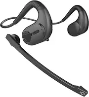 Giveet Bluetooth 5.3 Headset with Detachable Microphone, DSP Noise Cancelling Wireless Headset for Phone PC Laptop, Open Ear Comfort Headphones for Office Home Working Driving Running, 12 Hrs Playtime