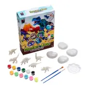 Fun Express DIY Glow-in-the-Dark Dinosaurs & Rocks Painting Kit, 6 1/2" x 8 3/4"
