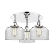 Innovations Lighting 916-3C-10-20 Bell Flush Bell 3 Light 20"W - Chrome
