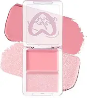 DAGEDA Blush, Dewy Texture & Watery Finish Creamy Flush, Blendable and Buildable, Long-lasting Lightweight Cheek Tint Blush Balm, 2 in 1 Glow Blush Cream Natural Face Makeup (01 Peachy-Pink)