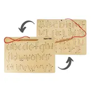 Kaper Kidz Double Sided Wooden Alphabet Tracing Board Kids/Childrens Toy 18M+