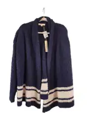 Love Stitch NWT fuzzy blue and white cardigan size small