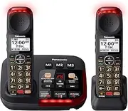 Panasonic DECT Digital Cordless Phone with Answering Machine and 2 Handsets (KX-TGM422AZB)