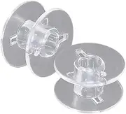 40X Plastic Bobbins Sewing Machine Class 15 Janome Brother Elna Singer Spool Bobbin Clear Transparent Measuring Quilting Supplies