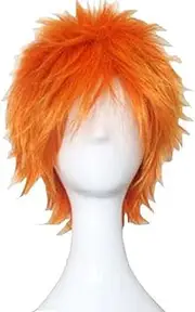 Bleaches Kurosaki Ichigo Anime Cosplay Wig Synthetic Wigs for Halloween Christmas Party