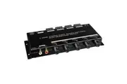 4-Zone Power Amplifier Splitter Box with Volume Control for 4 Pairs of Speakers